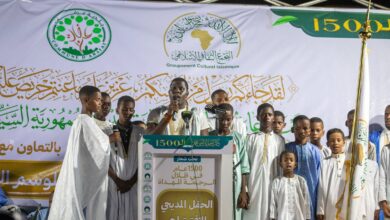 صورة عمدة بلدية عرفات يفتتح أمسية مديحية للتجمع الثقافي الإسلامي في موريتانيا وغرب إفريقيا